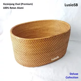 LusioSB Keranjang Oval Rotan / Keranjang Serbaguna / Keranjang Laundry Baju / Box Organizer