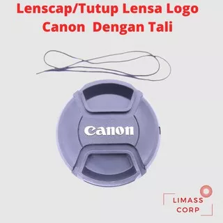 Front Lens Cap Tutup Lensa Canon 49mm 52mm 55mm 58mm 62mm 67mm 72mm 77mm 82mm Dengan Tali with Rope