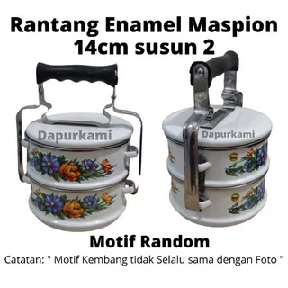 Rantang Enamel • Rantang Tenong 14 Susun 2 Maspion Ori