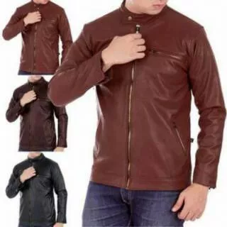 Jaket Motor Pria Murah / jaket kulit Pria trendi