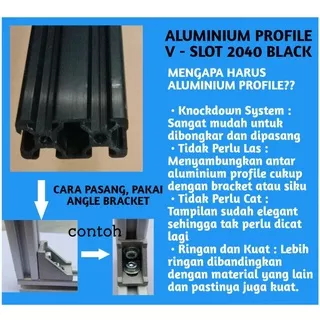 ALUMINIUM ALUMUNIUM Profile V - Slot 2040 black