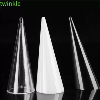 Twinkle1 Stand Holder Display Cincin Bentuk Kerucut Bahan Akrilik Transparan Untuk Pameran