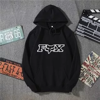 Sweater Hoodie Fox Jumper Bahan Katun Fleece Halus Pria dan Wanita Sablon Plastisol