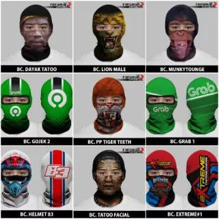 MASKER BALACLAVA MOTOR NINJA FULL FACE ANTI DEBU MOTIF 3D FULL PRINTING MASKER SEPEDA MOTOR 3D KEREN