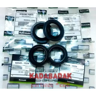 ORI Set Seal Shock Skok Seal Tutup Debu Abu Depan Ninja 150 RR R KLX Old Original Kawasaki 33 46 11