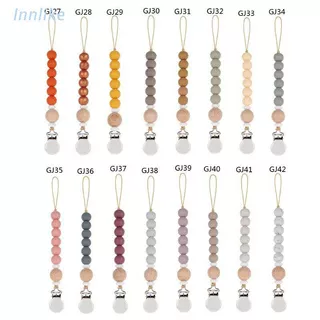 INN Silicone Bead Pacifier Clip Chain for Baby Teething Soother Chew Toy Dummy Clips