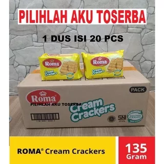 Biskuit Malkist Roma Cream Crackers @135 Gr - 1 KARDUS ISI 20 PCS
