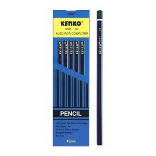 Pensil Kayu 2B KENKO 6161 / PENSIL BATANG / PENSIL 2B / PENSIL SERUT