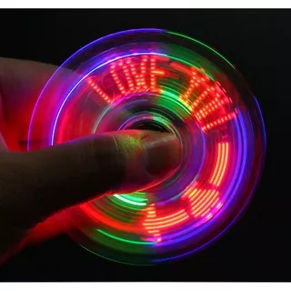 Chua Fidget Spinner Edc Penghilang Stress Dengan Lampu Led Menyala Dalam Gelap