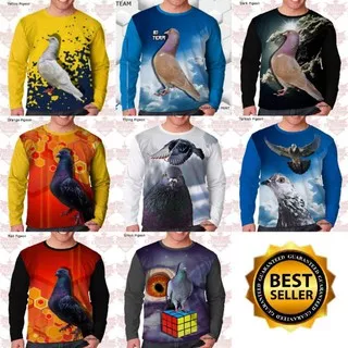 DISKON BESAR!!! Kaos Burung Merpati Pecinta Merpati Wajib Koleksi Cewek Cowok Lengan Panjang