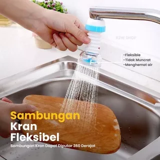 R3WS TINTON Filter Penyaring Keran Air Bubbler Swivel 360 Rotatable Nozzle Sambungan Kran Flexible Filter Air Anti Splash Shower Kepala Keran Filter Saringan Kran Air Kipas Kincir Putar Sambungan Keran FLEXIBLE Faucet SWS Kepala Wastafel - HY-032