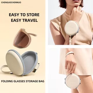 Folding sunglasses storage bag Glasses storage box Headphone bag eva bag Round zipper bag Folding glasses bag