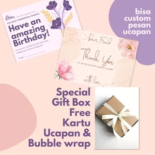 SPECIAL GIFT BOX - TAMBAHAN DUS DAN KARTU UCAPAN DAN BUBBLE WRAP UNTUK KADO (BOX ONLY)