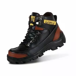 SEPATU BOOTS SAFETY UJUNG BESI CATERPILAR ARGON PRIA BOOTS SAFETY UJUNG BESI COKLAT HITAM