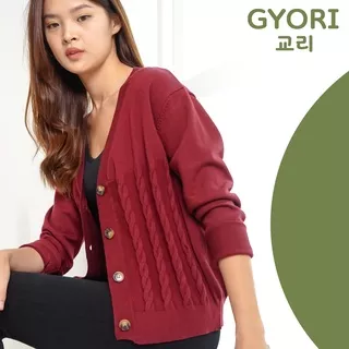 CARDIGAN RAJUT MERAH GYORI - Cocok Buat Imlek Knit Cardigan Kardigan Rajut Wanita