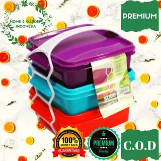 CALISTA KOBE RANTANG 3 SUSUN PLASTIK KARAKTER STAINLESS TEMPAT BEKAL MAKAN ANTI TUMPAH CALISTA SET