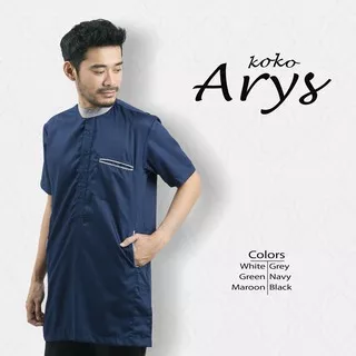 Baju Koko Pria Elegan Katun Toyobo Tebal Adem Premium Koko Arys