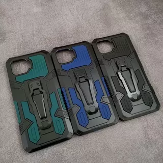 Oppo Reno 4F Mecha Army Military Belt Clip Stand Rugged Armor Case
