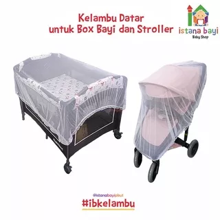 Kelambu datar serbaguna - Kelambu box bayi/kelambu stroller
