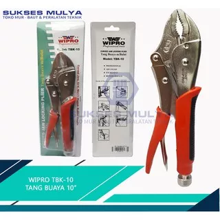 WIPRO TBK-10 Tang Buaya m/Bulat Tang Jepit Gg. Karet Locking Plier