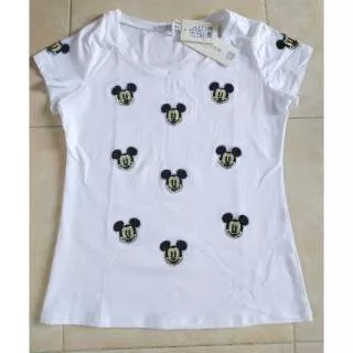 Kaos import Premium wanita MEREK KAMAYA motif Mickey mouse campur motif harga grosir