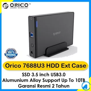 Orico 7688U3 3.5 Inch SATA USB3.0 Type B Hard Drive HDD SSD External Case Enclosure Alumunium Alloy