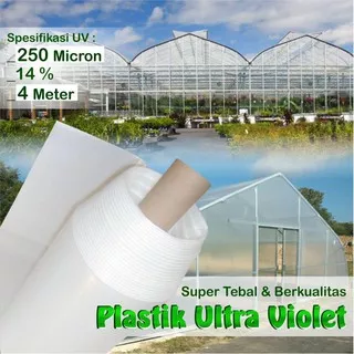 Plastik UV Green House ukuran 200 Micron 14 persen Lebar 4 meter - 4 m x 1 m