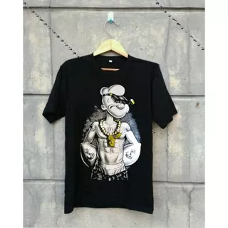 kaus store POPEYE HITAM / Kaos keren/ baju kaos/ atasan pria/ kaos distro/ kaos  pria murah