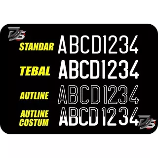 STIKER PLAT NOMOR MOBIL / CUTTING STICKER PLAT NOMER MOBIL / UKURAN PLAT MOBIL / STIKER NYALA