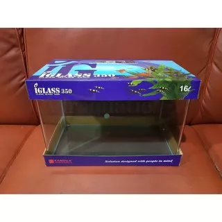 AQUARIUM BENDING IGLASS 350 KANDILA 16L 35X21X23 CM 16 LITER KACA DEPAN PINGGIR LENGKUNG