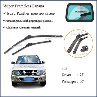 Wiper Banana Kaca Mobil Isuzu Panther LS LV LM 2005 2006 2007 2008 2009 2010 2011 2012 2013 2014 2015 2016 2017 2018 2019 2020