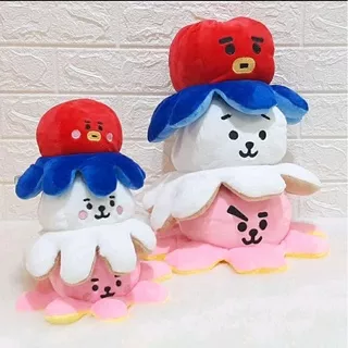 Boneka Octopus Reversible / Gurita Bisa Bolak Balik BTS/ Boneka Lucu Boneka gurita karakter cumi BTS BT21 / boneka gurita 2 karakter / boneka octopus bt21 / bts