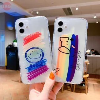 Smile RainBow Casing Samsung Galaxy A3 A5 A7 A8 2015 2016 2017 A8 A6 Plus 2018 Soft Protective Cover