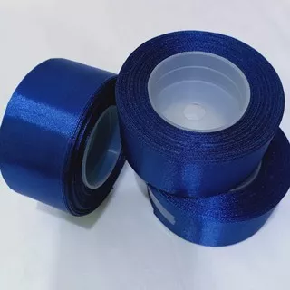 Pita satin biru dongker 1,5 inch pita besar warna 4cm