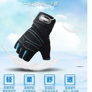 Terbaik Weightlifting half-finger gloves men`s sports fitness equipment outdoor cycling cycling glov