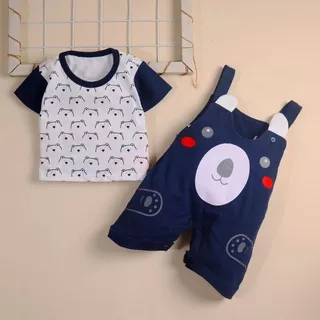 Baju bayi 0-6 bulan/ Baju kodok motif bangkok beruang/ Baju kodok bayi/ Baju bayi cewe cowo/ Baju bayi lucu