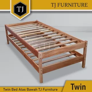 Ranjang Tidur Twin Bed Atas Bawah 120 x 200 Bisa Tumpuk - By Tj.furniture