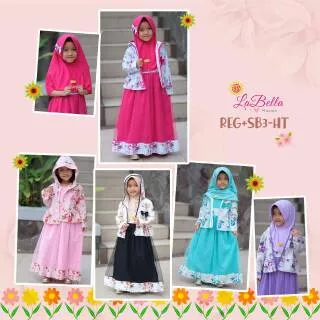Labella Baju Gamis Anak Perempuan Tutu Model Rompi Katun Jepang Motif Kembang Warna Ungu Baju Muslim Anak Usia 2 3 Tahun Gaun Pesta Anak