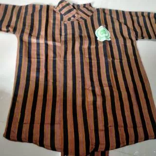 BAJU SURJAN  LURIK JAWA/ Baju Surjan Lurik / Baju Adat Jawa Tradisional/sorjan lurik/Baju lurik