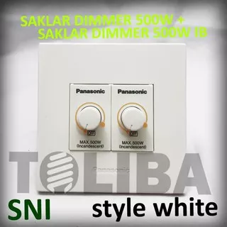 saklar dimmer 500w saklar double panasonic peredup cahaya lampu /saklar minimalis style white sni ib