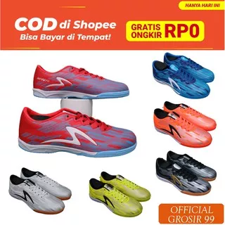 Sepatu Bola Futsal Specs Infinity Super Simic High Quality Pria Biru Merah Orange Hijau Kuning Abu