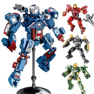 Mainan anak Iron Man Super Hero Marvel Avengers Brik Robot Ironman War Machine