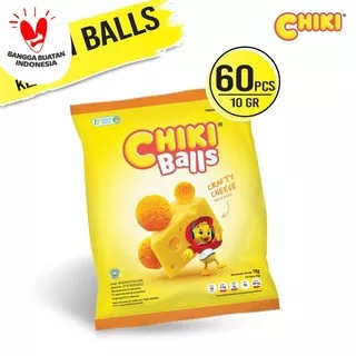 Chiki Balls Aneka Rasa 1 DUS isi 60 pcs Snack Chiki Indofood Ayam | Keju | Cokelat