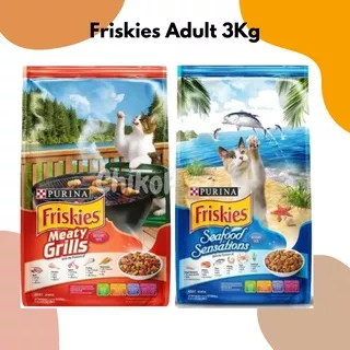 Makanan Kucing FRISKIES Kemasan 3 Kg - MEATY GRILL dan SEAFOOD SENSATION