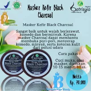 Masker Kefir Black Charcoal/Masker Wajah / Masker Arang