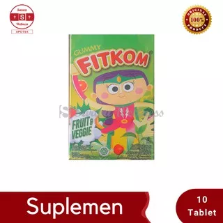 Fitkom Gummy Vitamin Fruit and Veggie Chewable (1 Box - 21gr) - Soho Industri Pharmasi