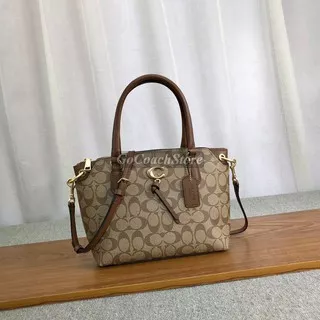 Tas Coach Slingbag Satchel Crossbody In Signature Brown Original Tas Selempang Bahu Slingbag Sling Bag Shoulderbag Shoulder Bag Coach Wanita Original