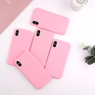 Oppo Pink Color Matte Phone Casing Candy Silicone Soft Case Cover Oppo A52020 A92020 A71 F11 F3 A52/A92 A92S A12 A12E RealmeC1 RealmeC2 RealmeC3