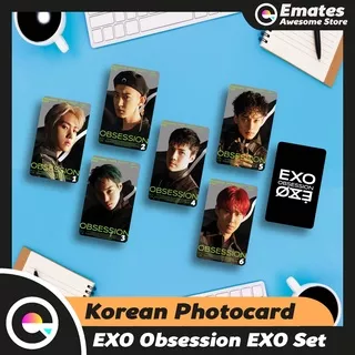 Photocard EXO Obsession Kai Chanyeol Baekhyun D.O Sehun Chen Suho Kris Wu Xiumin Don’t Fight The Feeling The War Lucky Monster Obsession Elyxion Album Custom Kartu Foto Kpop MV 2 Sisi Glossy Murah