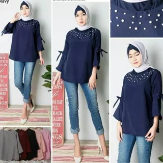 Rx Fashion Pearly top bahan twiscone fit L 1R